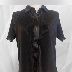 Rachel Zoe Black Pleated Blouse